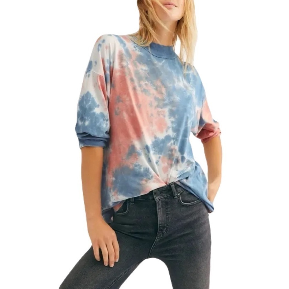 We The Free | Over-Sized Tie Dye Long Sleeve Tee Size XS